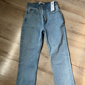 Abercombie and Fitch The Ankle Straight Ultra High Rise jean